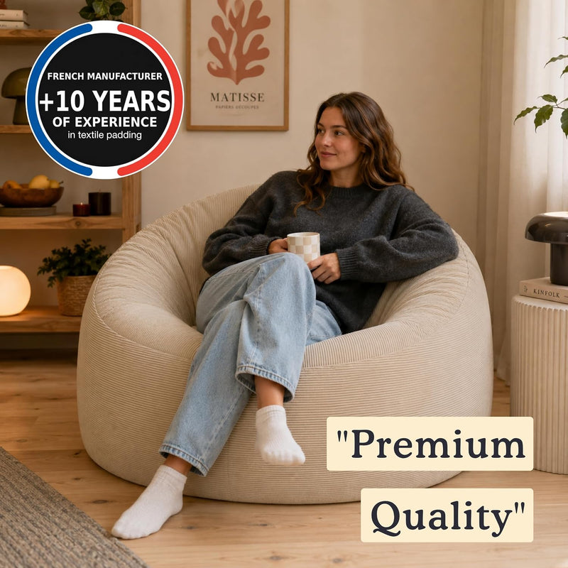 Bean Bag Chair Adult Soft Elegant Fine