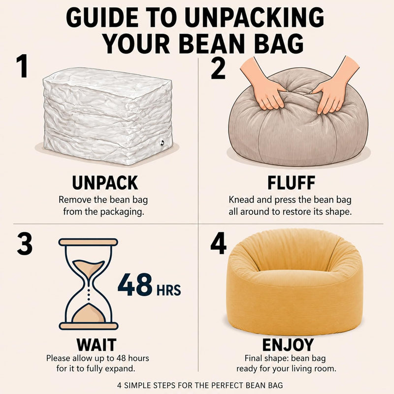 Bean Bag Chair Adult Soft Elegant Fine