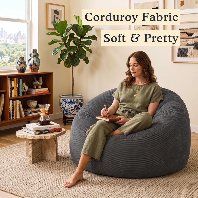 Bean Bag Chair Adult Soft Elegant Fine