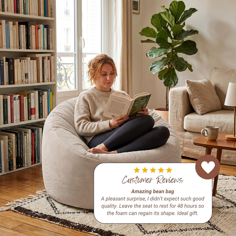 Bean Bag Chair Adult Soft Elegant Fine