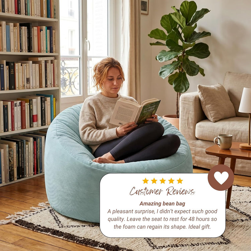 Bean Bag Chair Adult Soft Elegant Fine