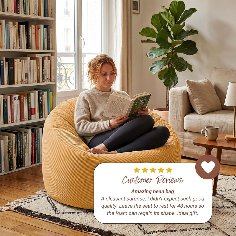 Bean Bag Chair Adult Soft Elegant Fine