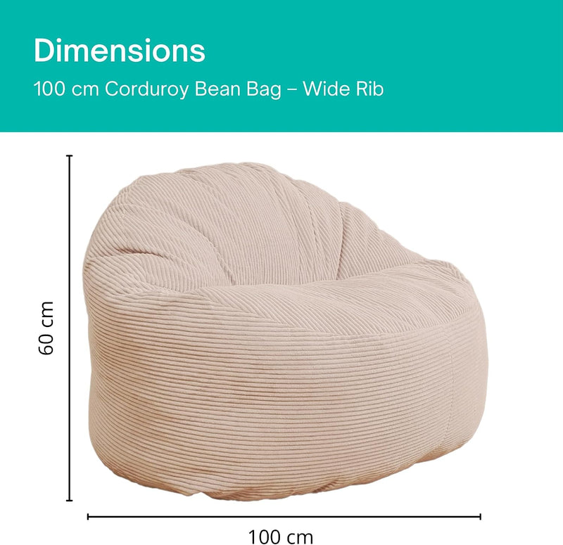 Bean Bag Chair Adult Soft Elegant Wide
