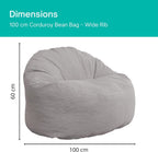 Bean Bag Chair Adult Soft Elegant Wide