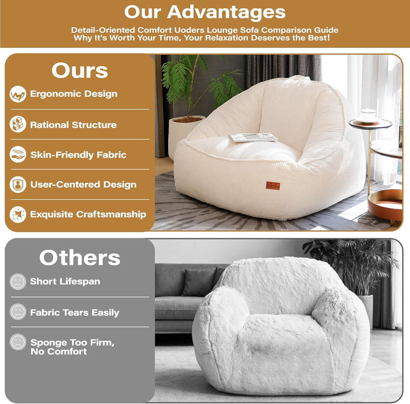 Bean Bag Chair for Teens Kids Corduroy Sofa