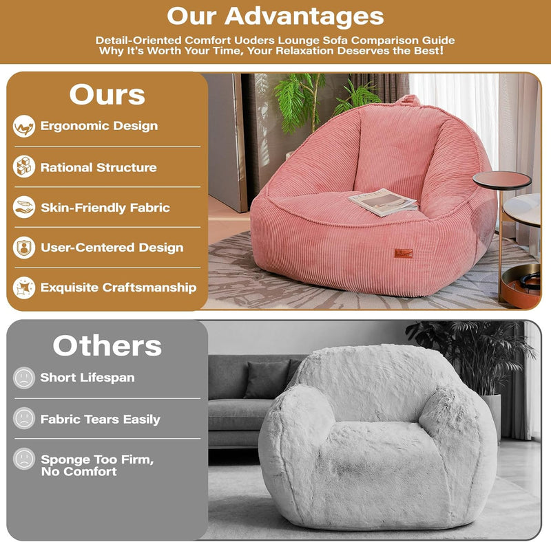 Bean Bag Chair for Teens Kids Corduroy Sofa