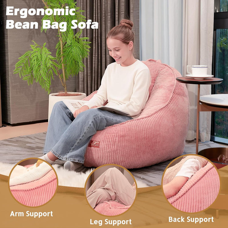 Bean Bag Chair for Teens Kids Corduroy Sofa