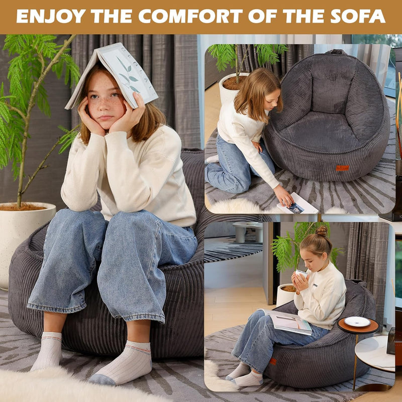 Bean Bag Chair for Teens Kids Corduroy Sofa