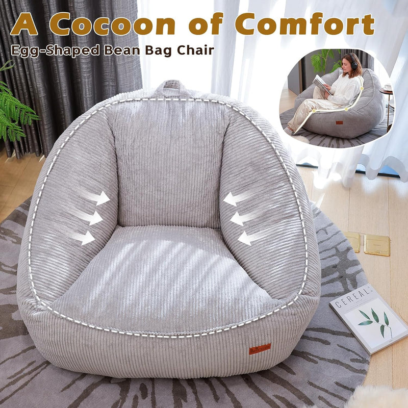 Bean Bag Chair for Teens Kids Corduroy Sofa