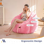 Bean Bag Chair Pumpkin Shaped Sofa Includes Filling