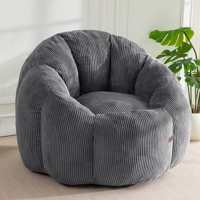 Bean Bag Chair Pumpkin Shaped Sofa Includes Filling