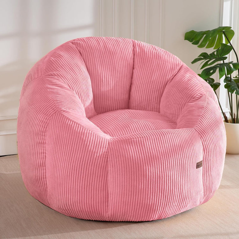 Bean Bag Chair Pumpkin Shaped Sofa Includes Filling