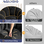 Bean Bag Chair Pumpkin Shaped Sofa Includes Filling