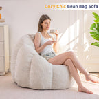 Bean Bag Chair Pumpkin Shaped Sofa Includes Filling