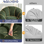 Bean Bag Chair Pumpkin Shaped Sofa Includes Filling