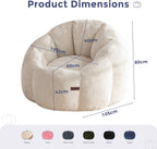 Bean Bag Chair Pumpkin Shaped Sofa Includes Filling