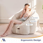 Bean Bag Chair Pumpkin Shaped Sofa Includes Filling