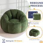 Bean Bag Chair Pumpkin Shaped Sofa Includes Filling