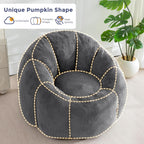 Bean Bag Chair Pumpkin Shaped Sofa Includes Filling