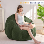 Bean Bag Chair Pumpkin Shaped Sofa Includes Filling