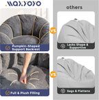 Bean Bag Chair Pumpkin Shaped Sofa Includes Filling