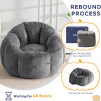 Bean Bag Chair Pumpkin Shaped Sofa Includes Filling