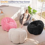 Bean Bag Chair Pumpkin Shaped Sofa Includes Filling