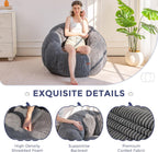 Bean Bag Chair Pumpkin Shaped Sofa Includes Filling