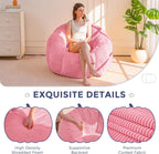 Bean Bag Chair Pumpkin Shaped Sofa Includes Filling