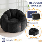Bean Bag Chair Pumpkin Shaped Sofa Includes Filling