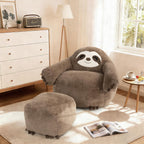 Bean Bag Chair Sloth with Footstool Beanbag Filling