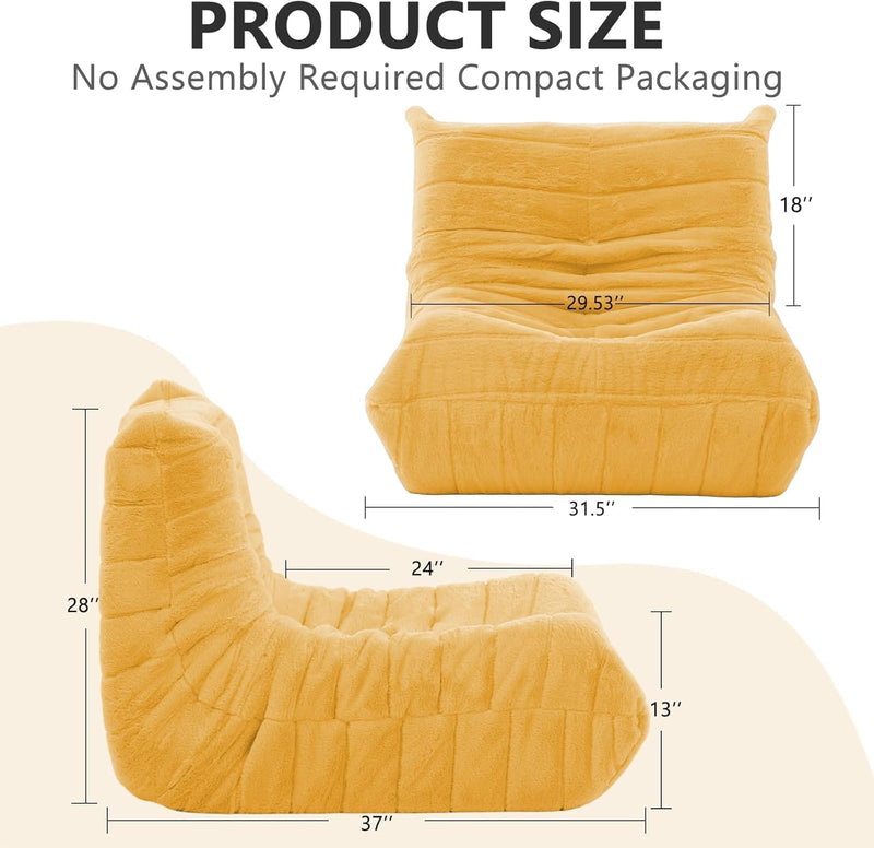Bean Bag Chair with Filling Comfy Lounge Floor