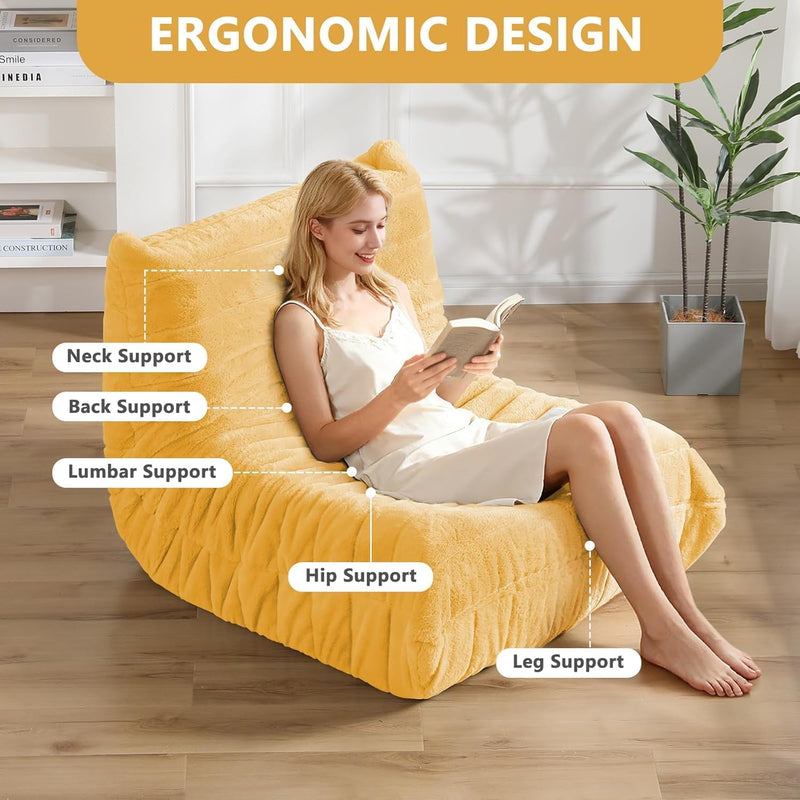 Bean Bag Chair with Filling Comfy Lounge Floor