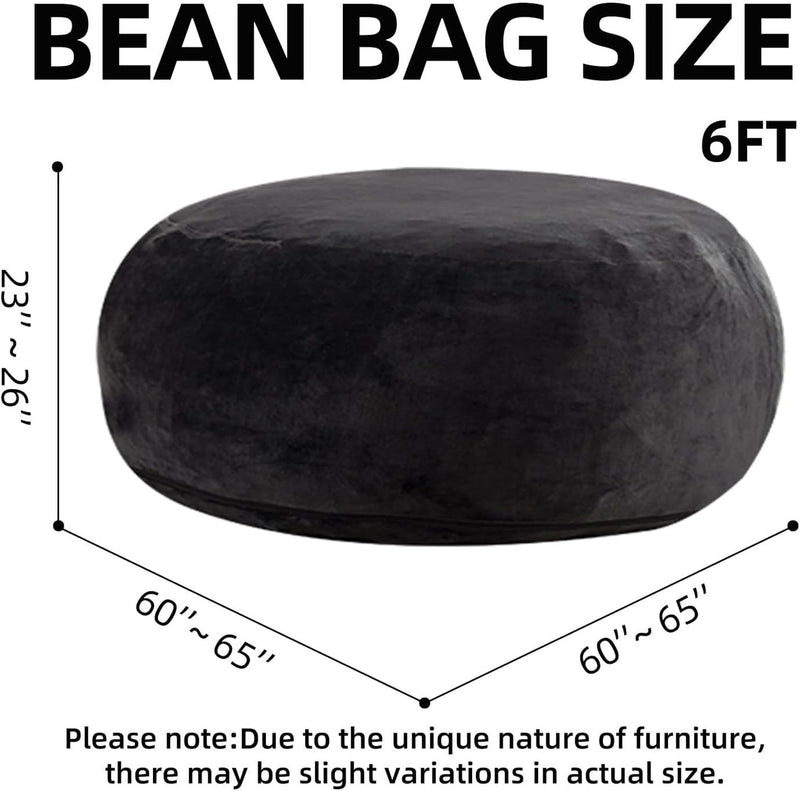 Bean Bag Chair with Plush Faux Fur Cover