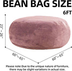 Bean Bag Chair with Plush Faux Fur Cover