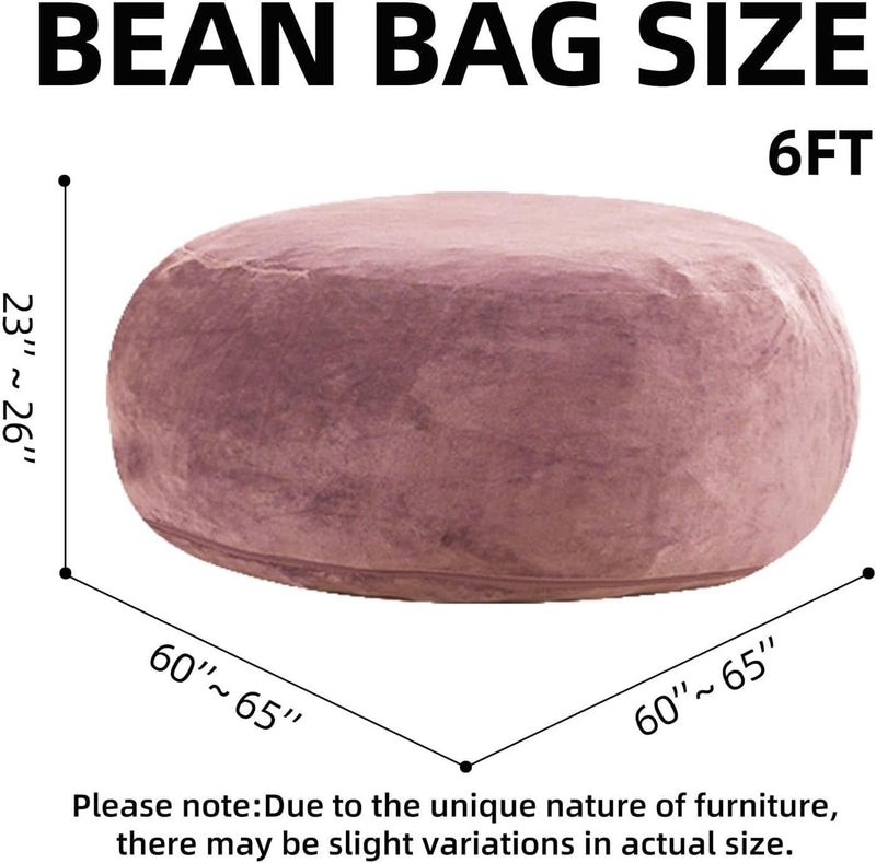 Bean Bag Chair with Plush Faux Fur Cover