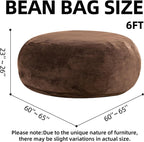 Bean Bag Chair with Plush Faux Fur Cover