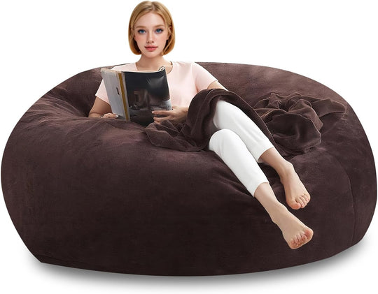 Bean Bag Chair with Plush Faux Fur Cover