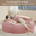Bean Bag Chair with Plush Faux Fur Cover