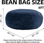 Bean Bag Chair with Plush Faux Fur Cover