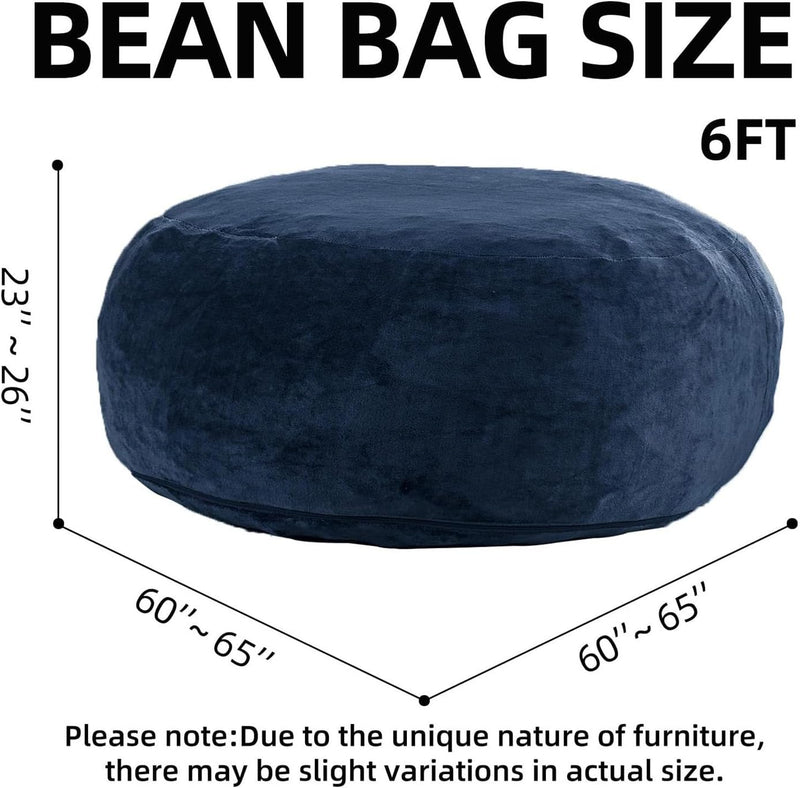 Bean Bag Chair with Plush Faux Fur Cover