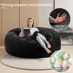 Bean Bag Chair with Plush Faux Fur Cover