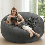 Bean Bag Chair with Plush Faux Fur Cover