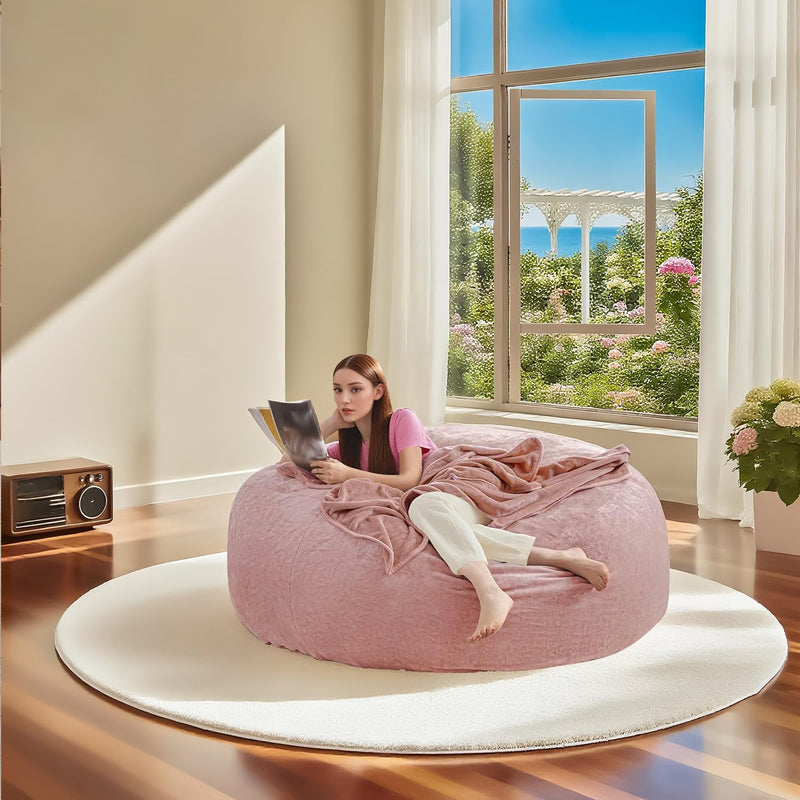 Bean Bag Chair with Plush Faux Fur Cover