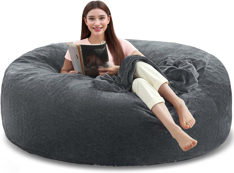 Bean Bag Chair with Plush Faux Fur Cover