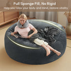 Bean Bag Chair with Plush Faux Fur Cover