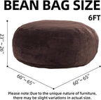 Bean Bag Chair with Plush Faux Fur Cover