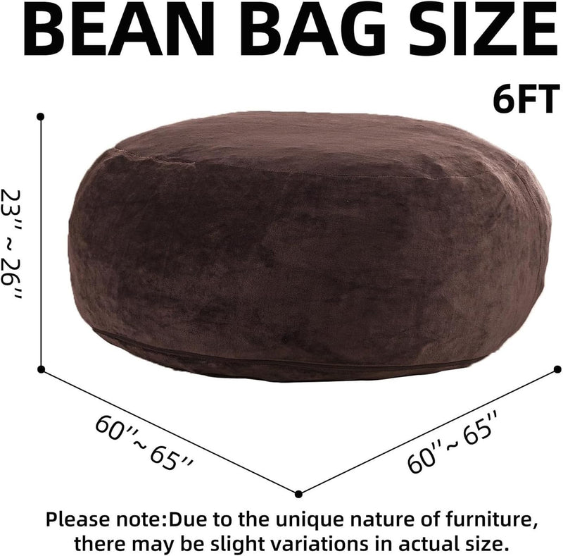 Bean Bag Chair with Plush Faux Fur Cover