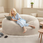 Bean Bag Chair with Plush Faux Fur Cover