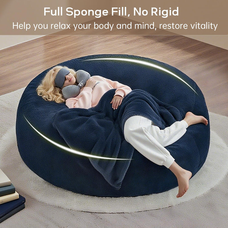 Bean Bag Chair with Plush Faux Fur Cover